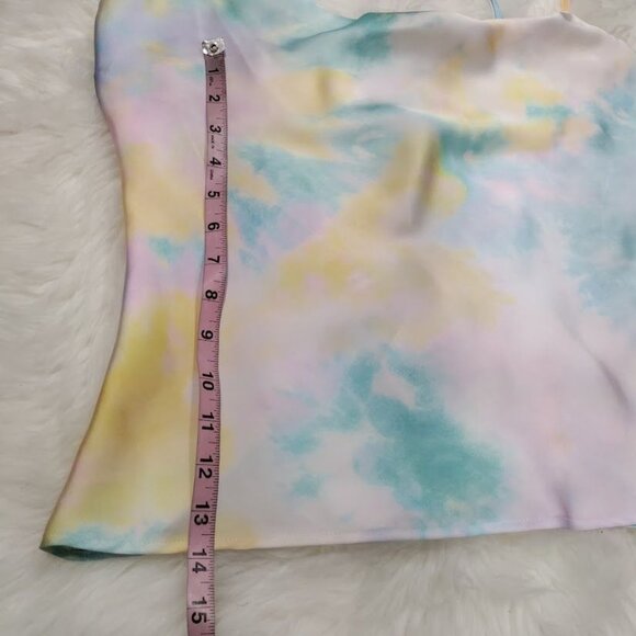 Zara Satin Spaghetti Strapped Twee Festival Retro 90's 2000's Style Top M - Picture 5 of 8